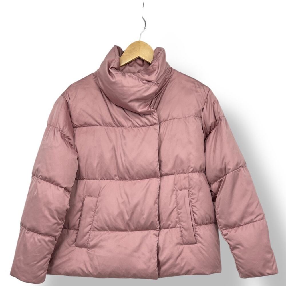 Weekend Max Mara Caio‎ Pink Puffer Jacket Women's 6 Hidden Hoodie